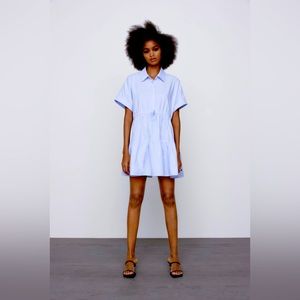Zara Tiered Oxford Dress